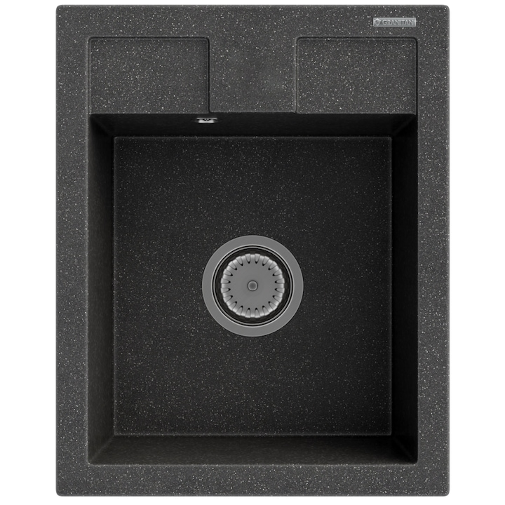 Chiuveta de bucatarie granit unica neagra cu pete de granit best