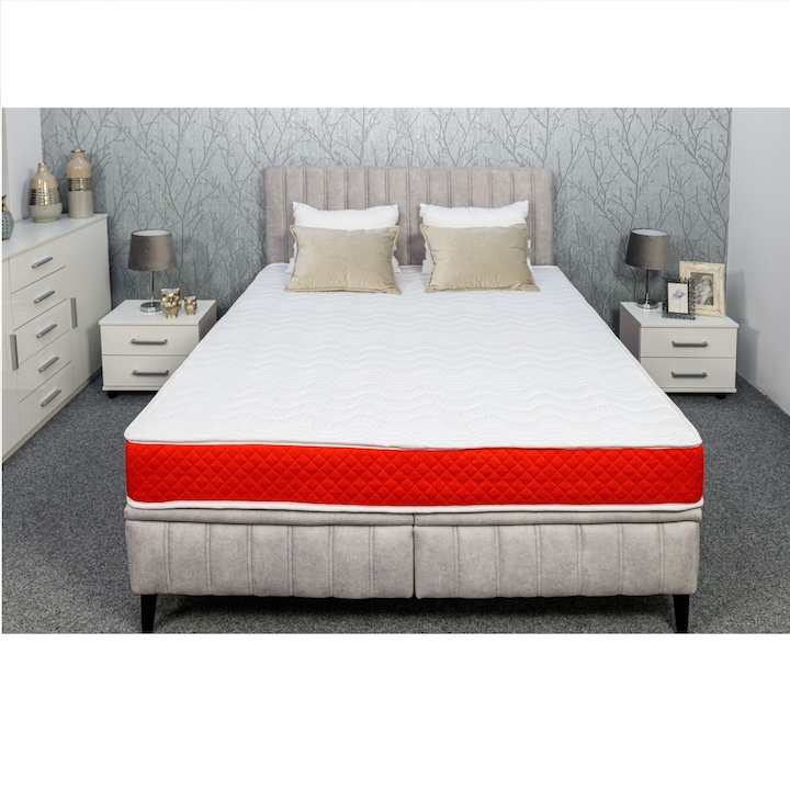 Best Sleep Diamond Red Doubleside Ortopéd Matrac, 160x200x12, Poliuretán Hab, Hipoallergén, Megfordítható, Szellőzőrendszer, Kemény