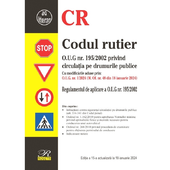 Codul Rutier Ed.15 Act.18 Ianuarie 2024