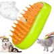 Perie 3 in 1 multifunctionala pentru animale de companie, cu aburi, Fish & Paws ®, pulverizare si dozator incorporat, ideala in ingrijirea delicata a pisicilor si eliminarea eficienta a parului cazut, reincarcabila prin USB, Verde