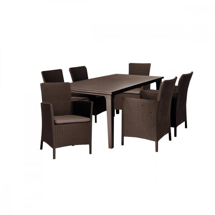 Set mobilier de gradina Keter Futura 6+1 maro
