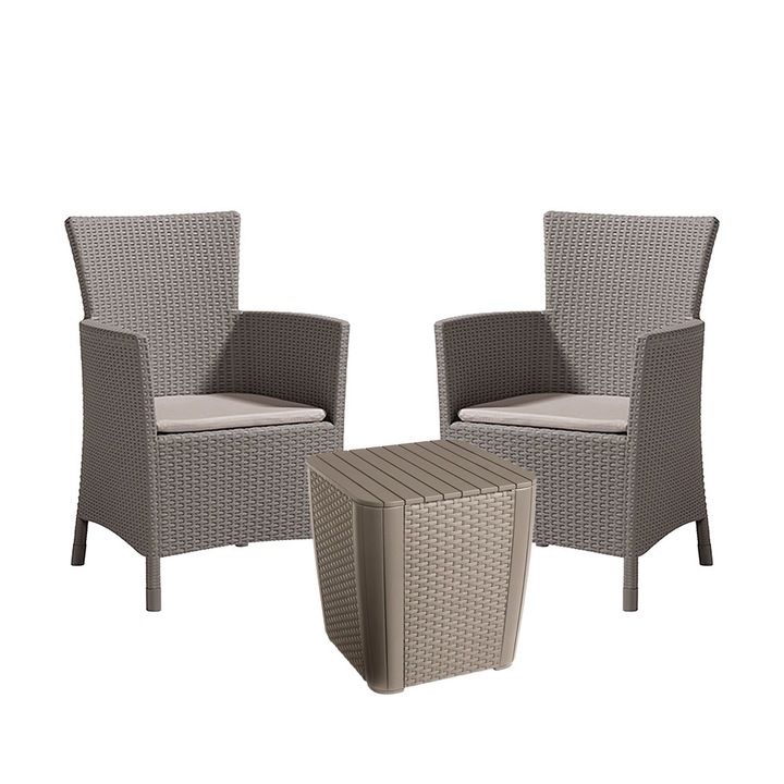 Set de mobilier de gradina Keter Iowa II Balcony cu masa Luzon cappuccino