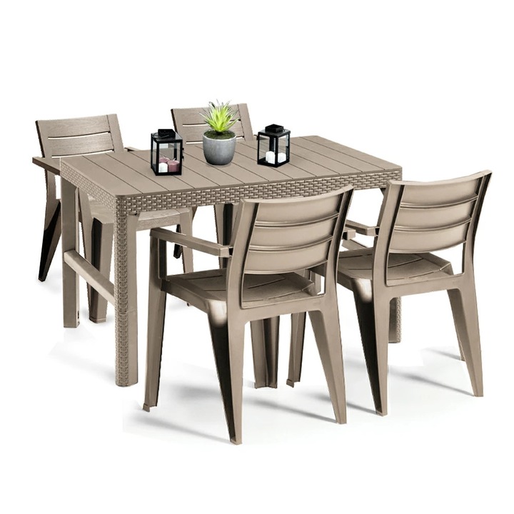 Set mobilier de gradina Keter Julyon 4+1 cappuccino