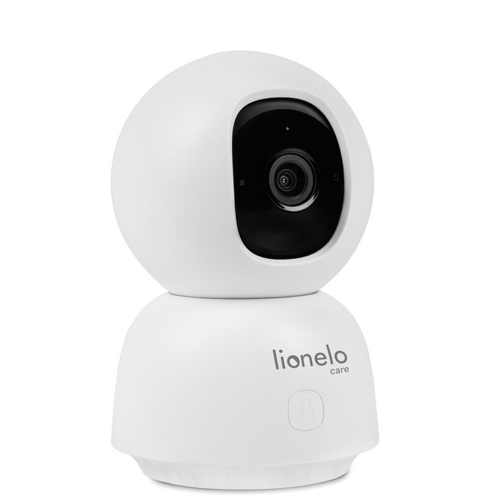 Video monitor, Lionelo, Babyline, View, Cu aplicatia dedicata Lionelo Smart, Integrare AI, Mod de noapte 8 m cu 6 leduri, Unghi 100 grade, 4 cantece si zgomote din natura, Senzor de temperatura si umiditate, Zoom 4X, Alb