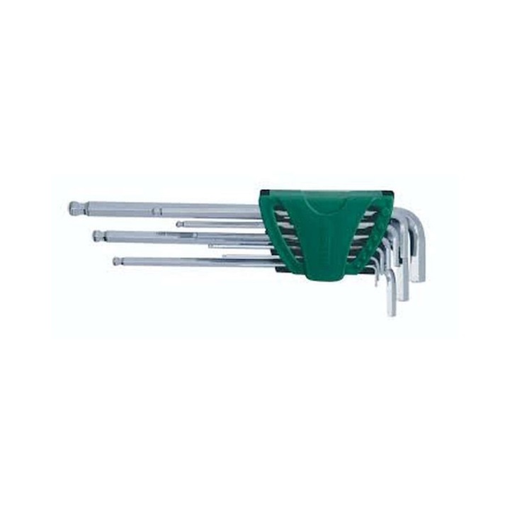 Комплект изключително дълги шестостенни гаечни ключове 1/6"-3/8" / 12 части, SA09102, Sata