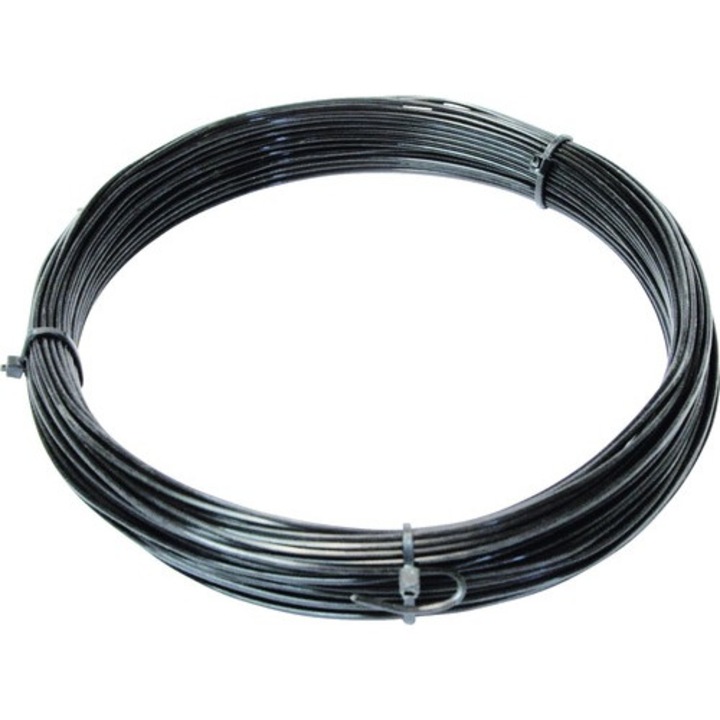 Sarma din metal plastifiat Pösamo 2, 5mm x 20m, negru