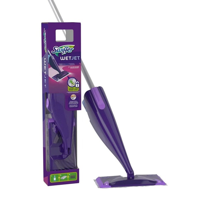 Swiffer, Lapos felmosó permetezővel, Wet Jet-tel és 5 nedves kellékkel