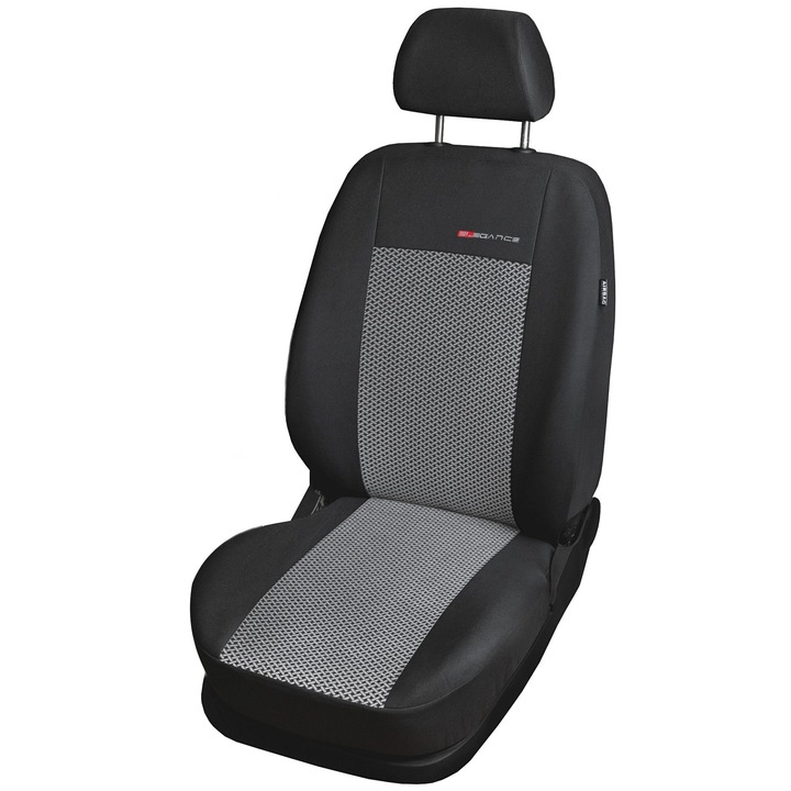 Комплект от 5 калъфа за седалки за Volkswagen Sharan 1995-2005/Seat Alhambra I 1996-2010/Volkswagen Sharan 1995-2010, Автодекор, Текстил/Кадифе, Черен/Сив