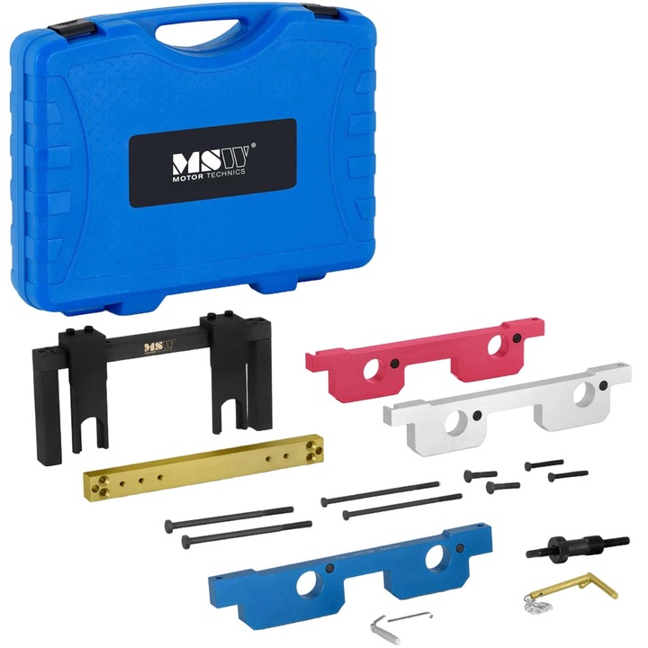 Blocaj de sincronizare pentru motor BMW N5/N52/N53/N54/N55, MSW, Otel/Plastic, 46 x 36 x 10 cm, Multicolor