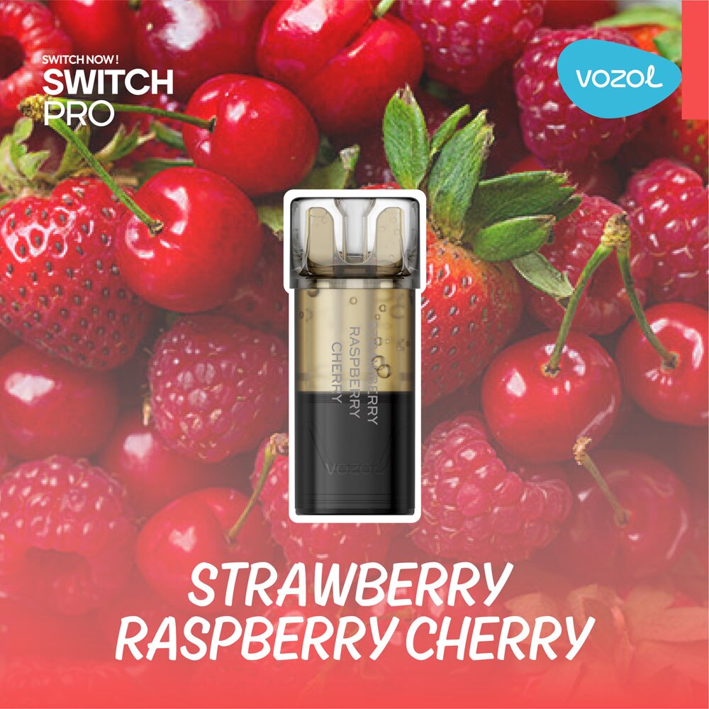 Cartuse Vozol Switch Pro 800 Puff Set 2 - Strawberry Raspberry Cherry ...
