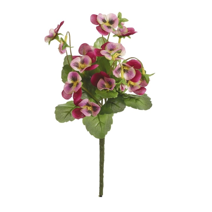 Műcsokor Panselute, rózsaszín, 20 cm