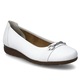 Balerini dama, Rieker, Piele naturala, Marime 37, Alb
