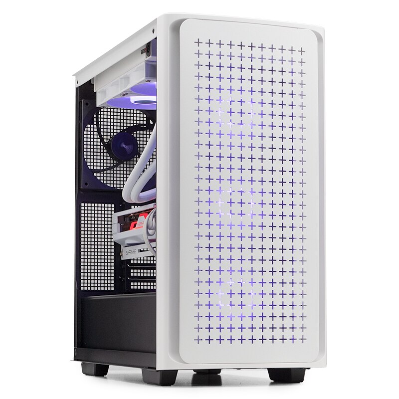 PC Gaming DRAGON Legendar Pro Alb powered by Deepcool, AMD Ryzen 5 7600X 4.7GHz, 32GB DDR5, 2TB SSD, RX 7700 XT 12GB GDDR6, iluminare RGB