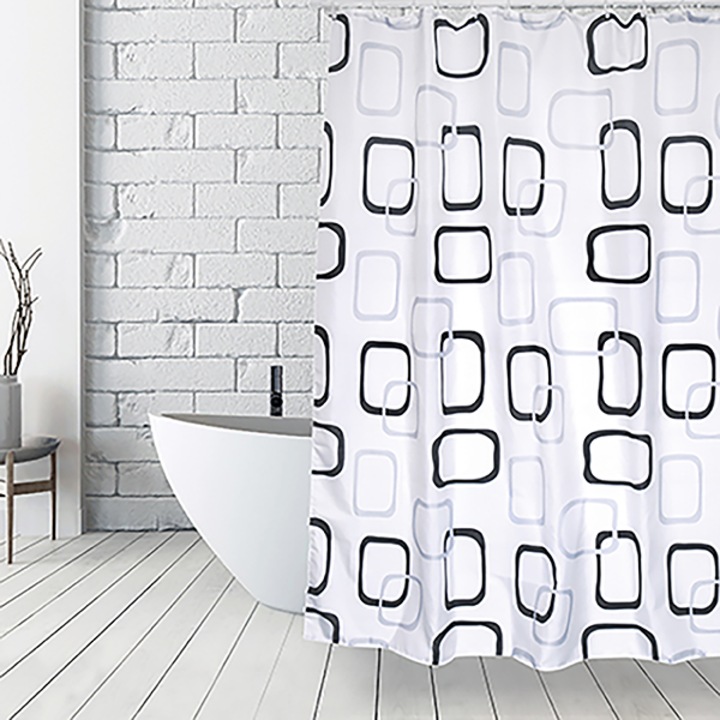 Perdea dus, poliester, fara inele incluse, 180 x 200 cm, model Vintage cu cercuri