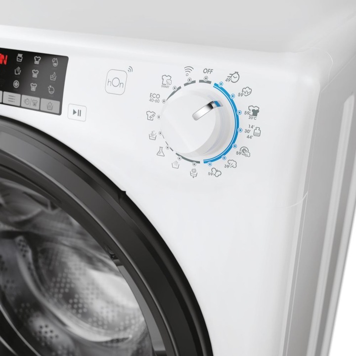 Masina de spalat cu incarcare frontala, Candy CSO 496TWMB6/1-S, 9 kg, 1400 rpm, Clasa energetica A, Wi-Fi + Bluetooth, Alb