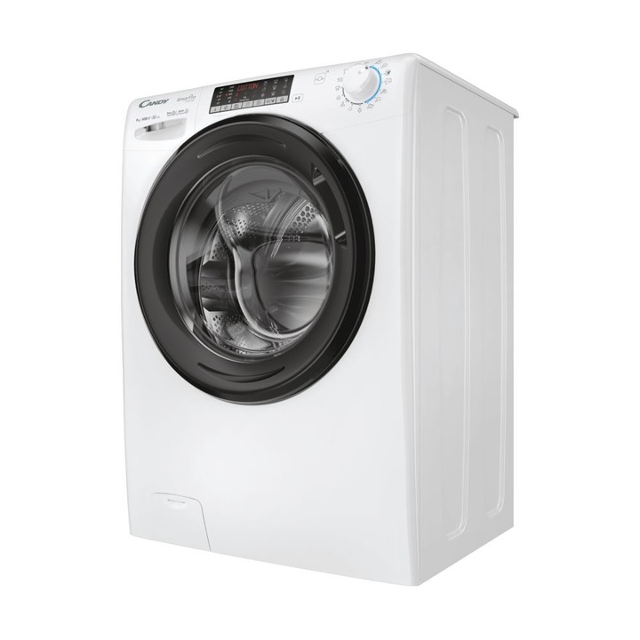 Masina de spalat cu incarcare frontala, Candy CSO 496TWMB6/1-S, 9 kg, 1400 rpm, Clasa energetica A, Wi-Fi + Bluetooth, Alb