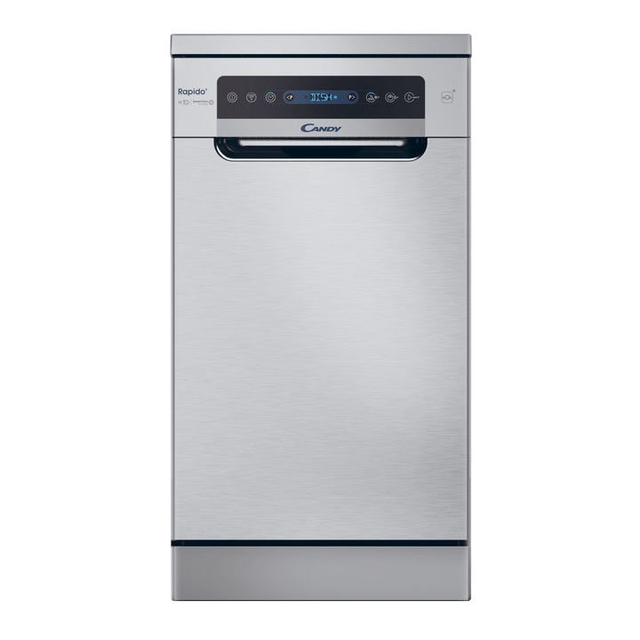 Candy CF1C7SB1FX Mosógatógép, 11 teríték, C energiaosztály, 8 program, Ezüst