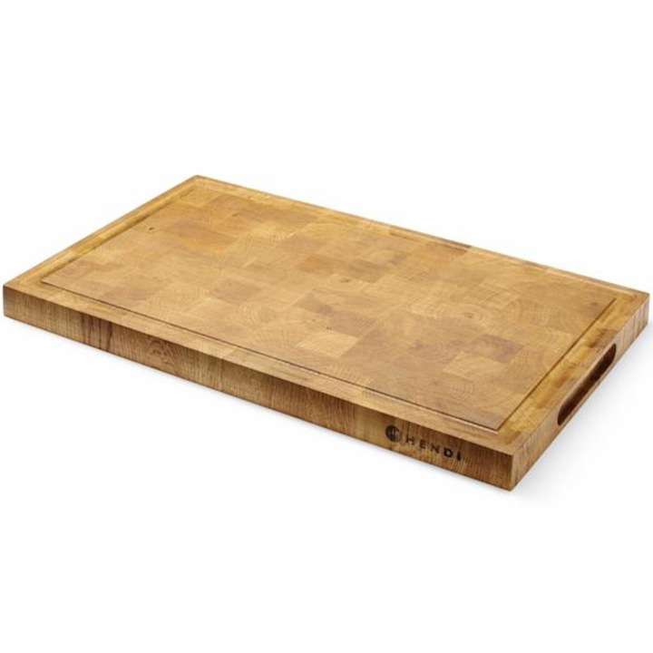 Platou de servire din stejar cu granulatie HENDI 530x325x(H)35mm