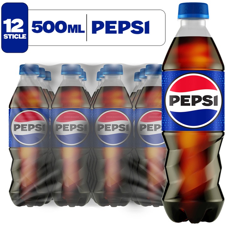 Pepsi, Bautura cu aroma de Cola, Pet, 12x500ml