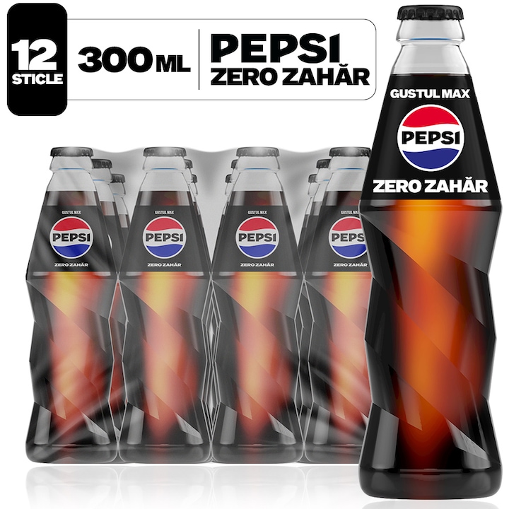 Pepsi Zero, Sticla, 12 x 0.3l