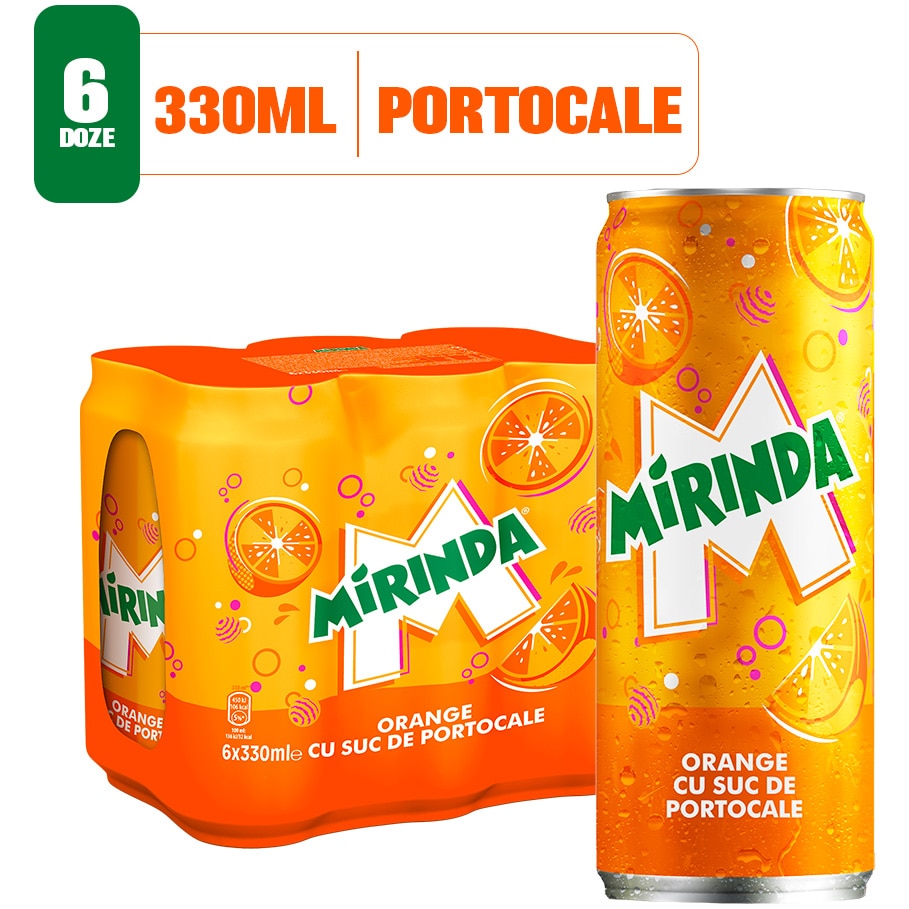 Mirinda Orange, doza, 6 x 0.33l - eMAG.ro