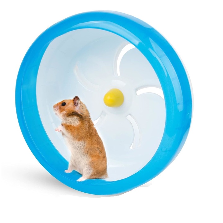 Roata alergare pentru hamster Jormftte, albastru, 17.5x17.5x8.5cm