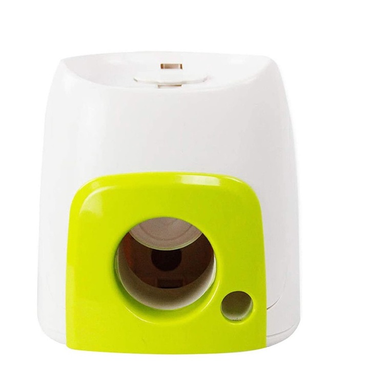 Jormftte interaktív játék, ételadagoló, labdával, zöld, 16x16x20cm