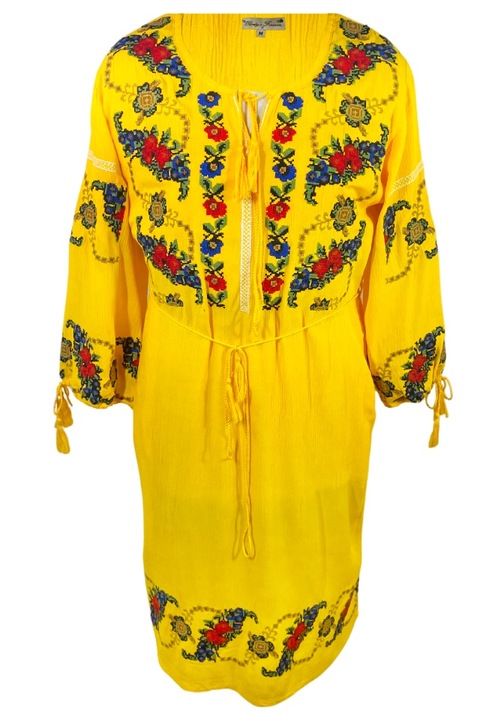 Ежедневна дамска рокля RC24, Жълт