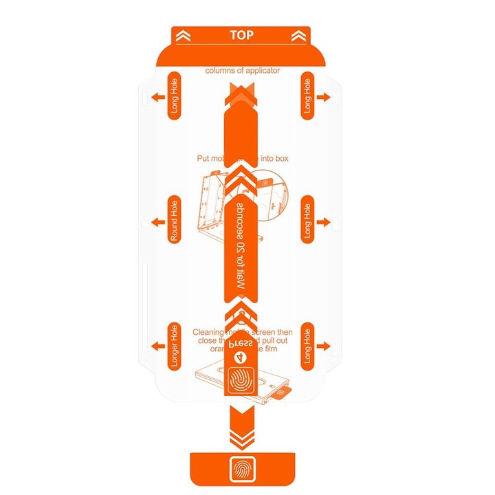 Folie sticla de rezerva pentru kit Mobile Origin Orange Screen Guard Spare compatibila cu iPhone 14 Pro Max Clear