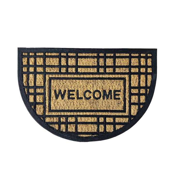 Входна изтривалка, кокосови влакна и гума, Welcome 2, 60x40 см