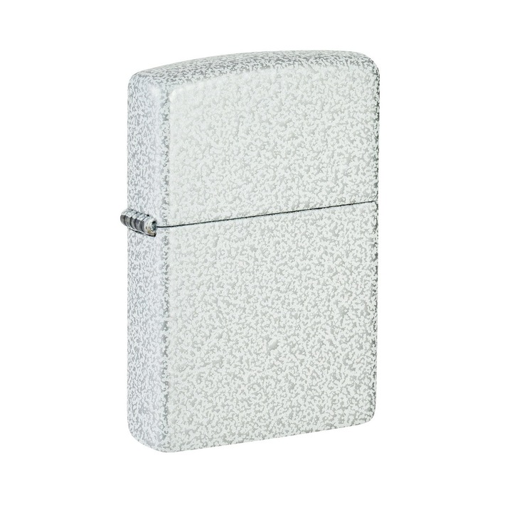 Bricheta metalica Zippo Classic Glacier, exterior argintiu, dimensiune standard 58 X 39 mm, cutie zippo inclusa