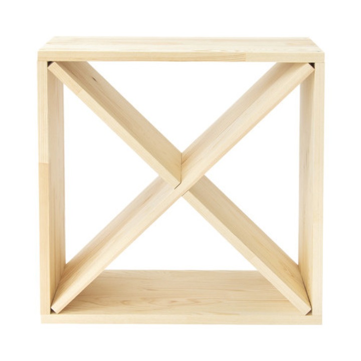 Suport Din Lemn Pentru Sticle De Vin 480x480x235mm, 4 Spatii