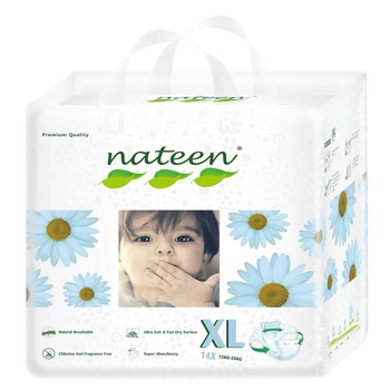Scutece ecologice Nateen premium, Marimea 5, 12-25 kg, 14 buc