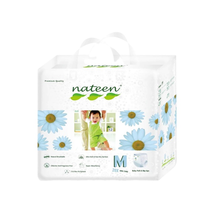 Scutece chilotel Nateen premium, Marimea 3, 6-11 kg, 20 buc
