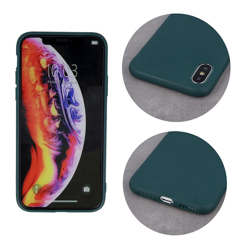 Husa mata din TPU pentru iPhone 15 Pro, verde