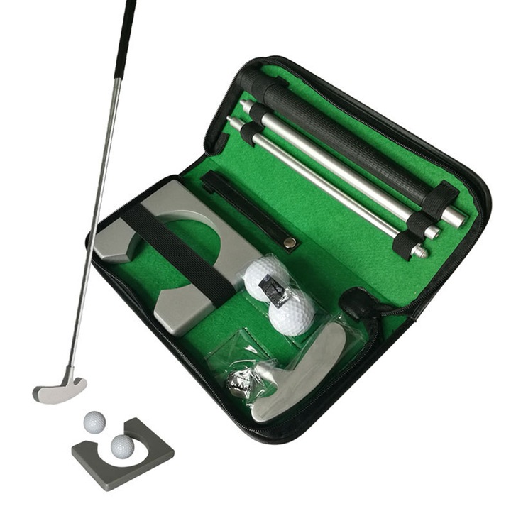 Set de antrenament pentru putter de golf, JESWO, Aliaj de aluminiu, Verde