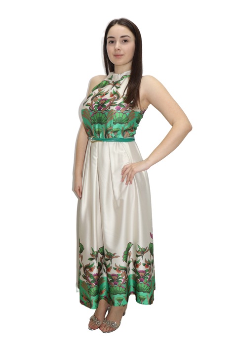Rochie De Dama Din Satin, Crem