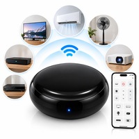 Telecomanda Inteligenta WiFi IR, JESWO®, Wi-Fi 2.4G + IR + RF, Suporta comanda vocala, Compatibila Tuya Smart Life, Alexa si Google Assistant, Universala pentru TV/AC, 360°, Negru