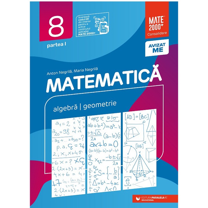 Mate consolidare. Cls. VIII. partea I. 2023-2024, Anton Negrila, Maria Negrila