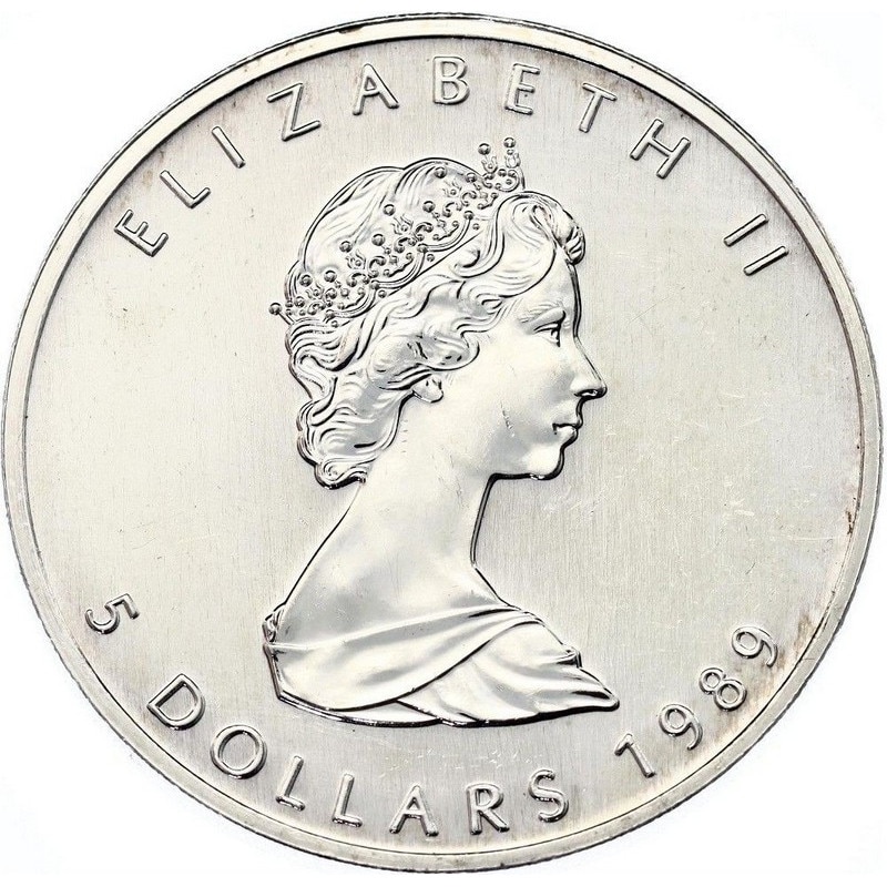 Moneda din Argint 5 dolari 1989 Elisabeta II Canada - eMAG.ro
