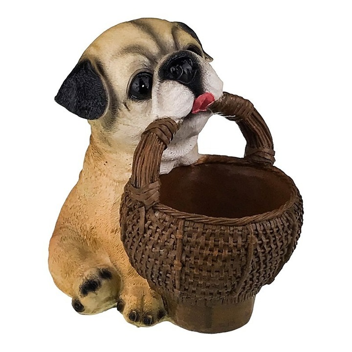 Касичка изобразяваща куче с кошница в устата, 18 см, 1833H-1