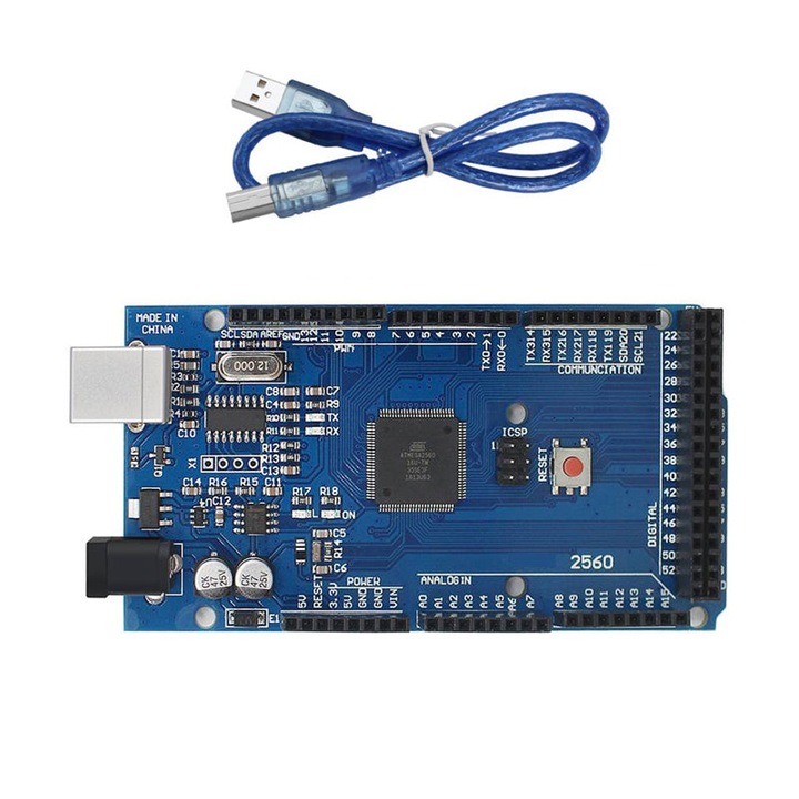 Placa de dezvoltare compatibila Mega Arduino, JESWO, USB, Albastru