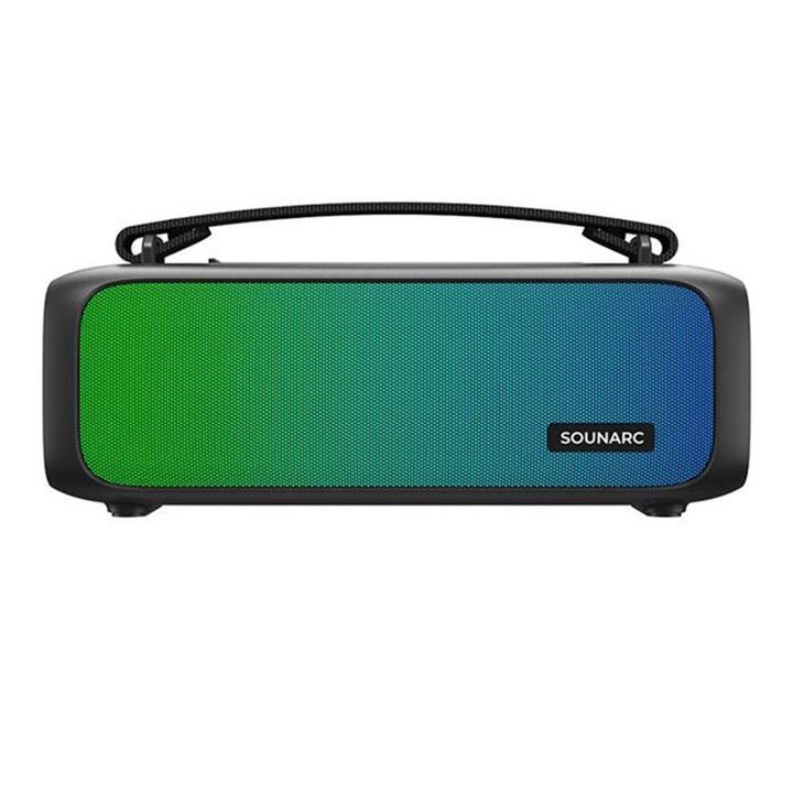 Difuzoare Bluetooth SOUNARC P3 TWS, sunet stereo de 16W, Bluetooth 5.1, moduri LED, durata de redare 7H, rezistent la apa IPX4