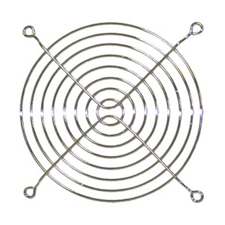 Grila ventilatorului, Metal, Argintiu, 120x120mm