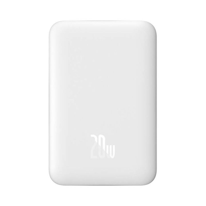 Powerbank pentru telefon, Baseus, 10000mAh, 20W, USB-C, Alb