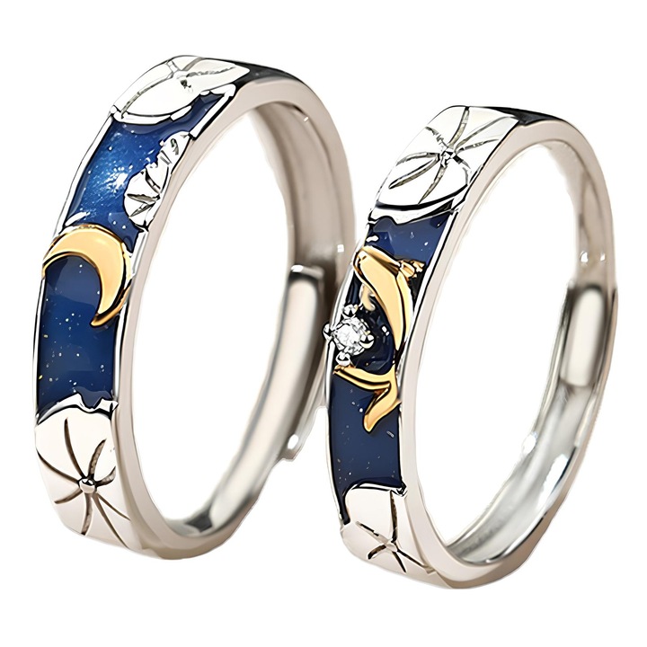 Set inele de cuplu, 2 buc, deschidere reglabila, unisex, sundiguer