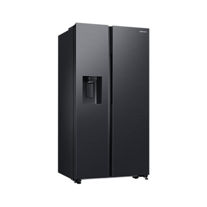 Side by side Samsung RS65DG5403B1EO, 635 l, No frost, All around Cooling, Smart Things WiFi, AI Energy, Clasa E, H 178 cm, Negru