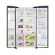 Side by side Samsung RS65DG5403B1EO, 635 l, No frost, All around Cooling, Smart Things WiFi, AI Energy, Clasa E, H 178 cm, Negru