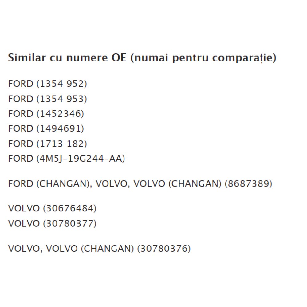 Filtru aer habitaclu, polen, ford focus 2, volvo s40, v50, c70, c30, CU ...