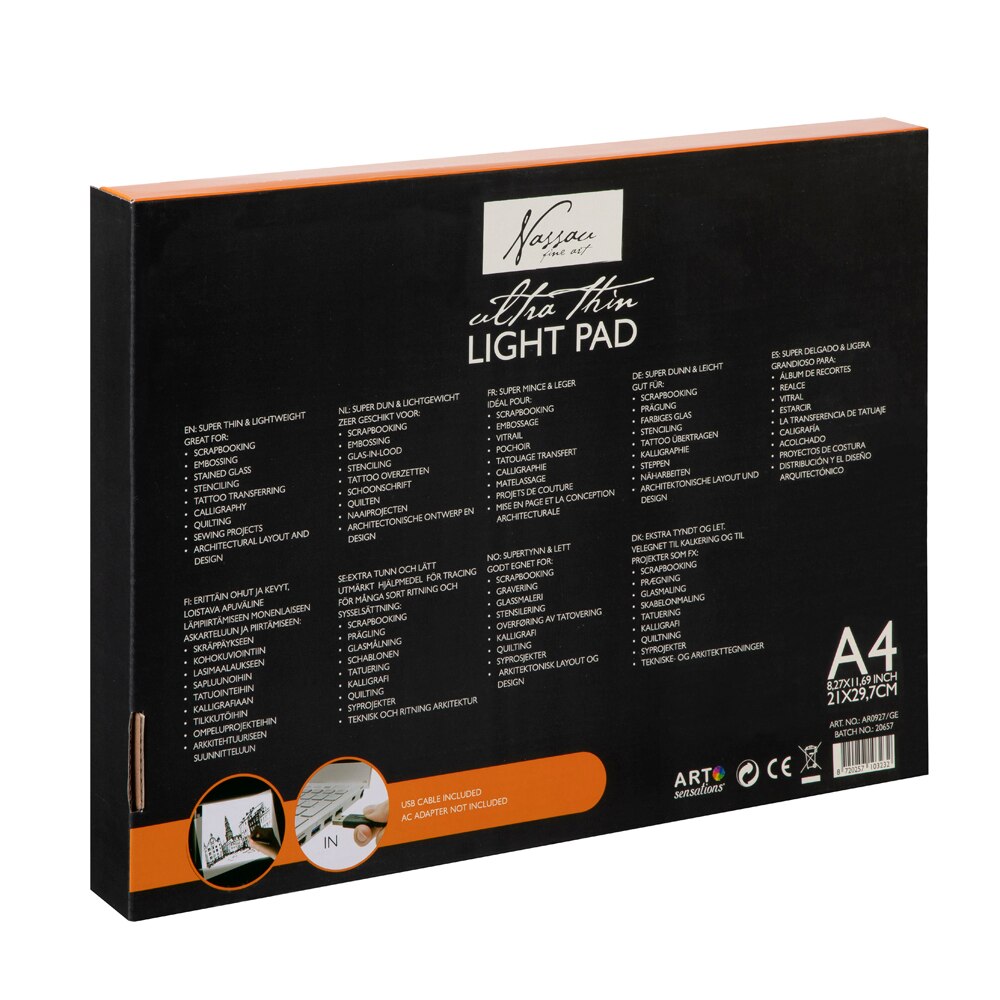 Tableta led, Nassau Fine Art, pentru desenat cu cablu USB, format A4 ...